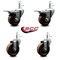 Service Caster 4 High Temp Phenolic Wheel Swivel 7/16'' Stem Caster Set 2 Total Lock Brake, 4PK SCC-GRTTL20S414-PHRHT-716138-2-S-2 - alternate 5